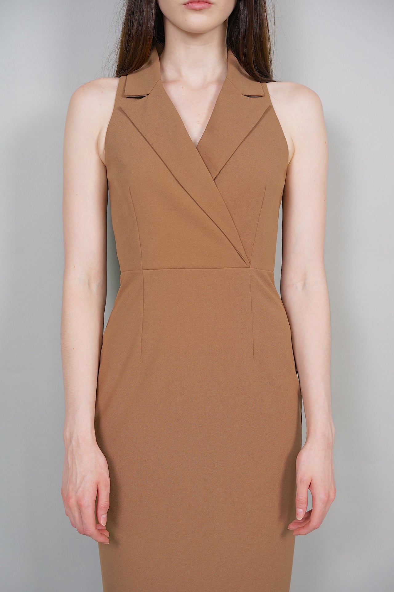 Bailey Collared Dress in Brown