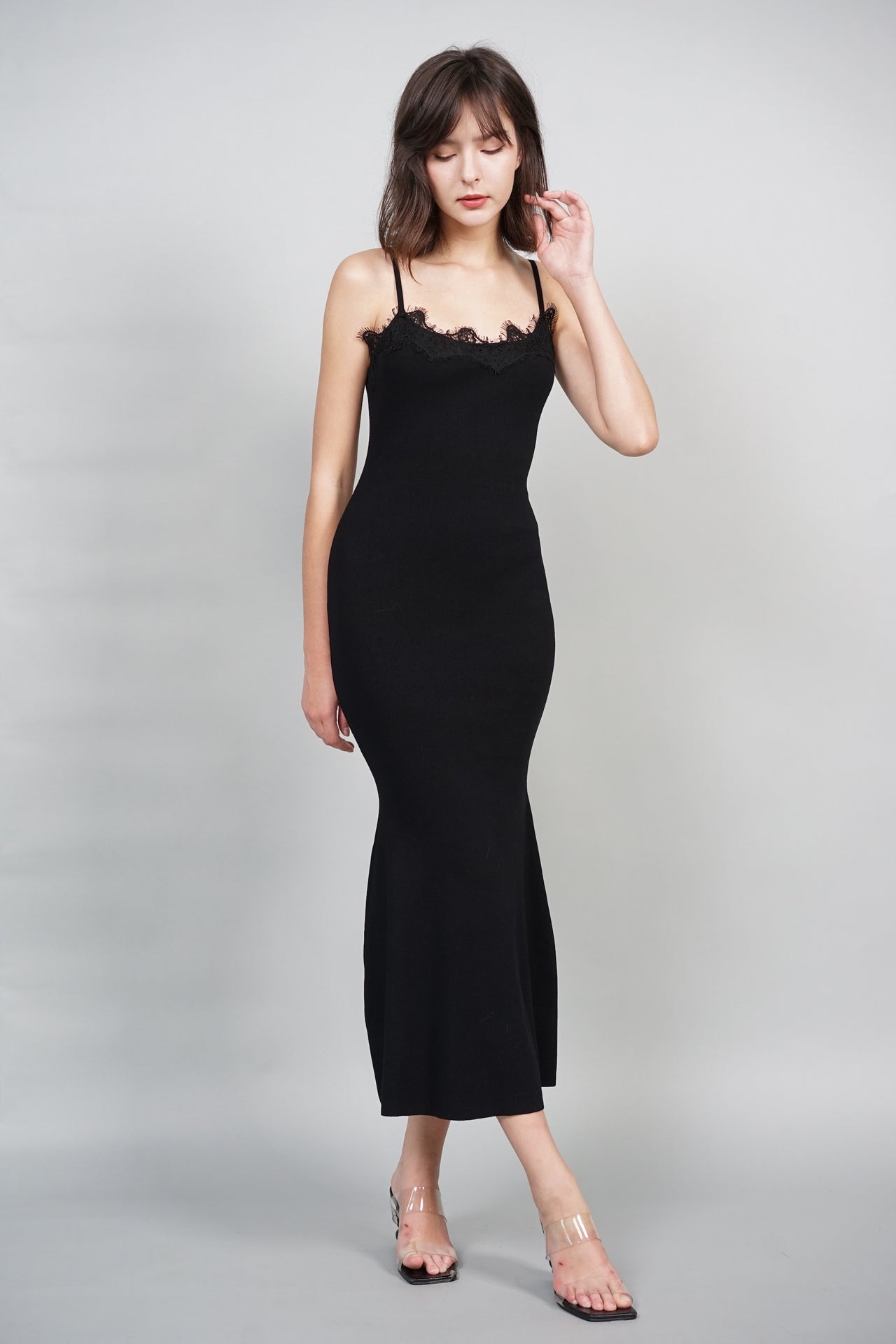 EVERYDAY / Valira Cami Lace Dress in Black