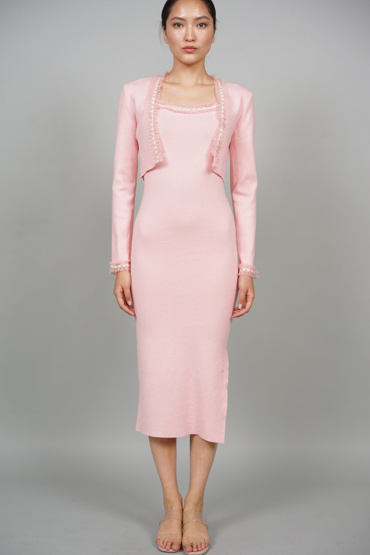 EVERYDAY / Prisca Cardigan Dress Set in Pink