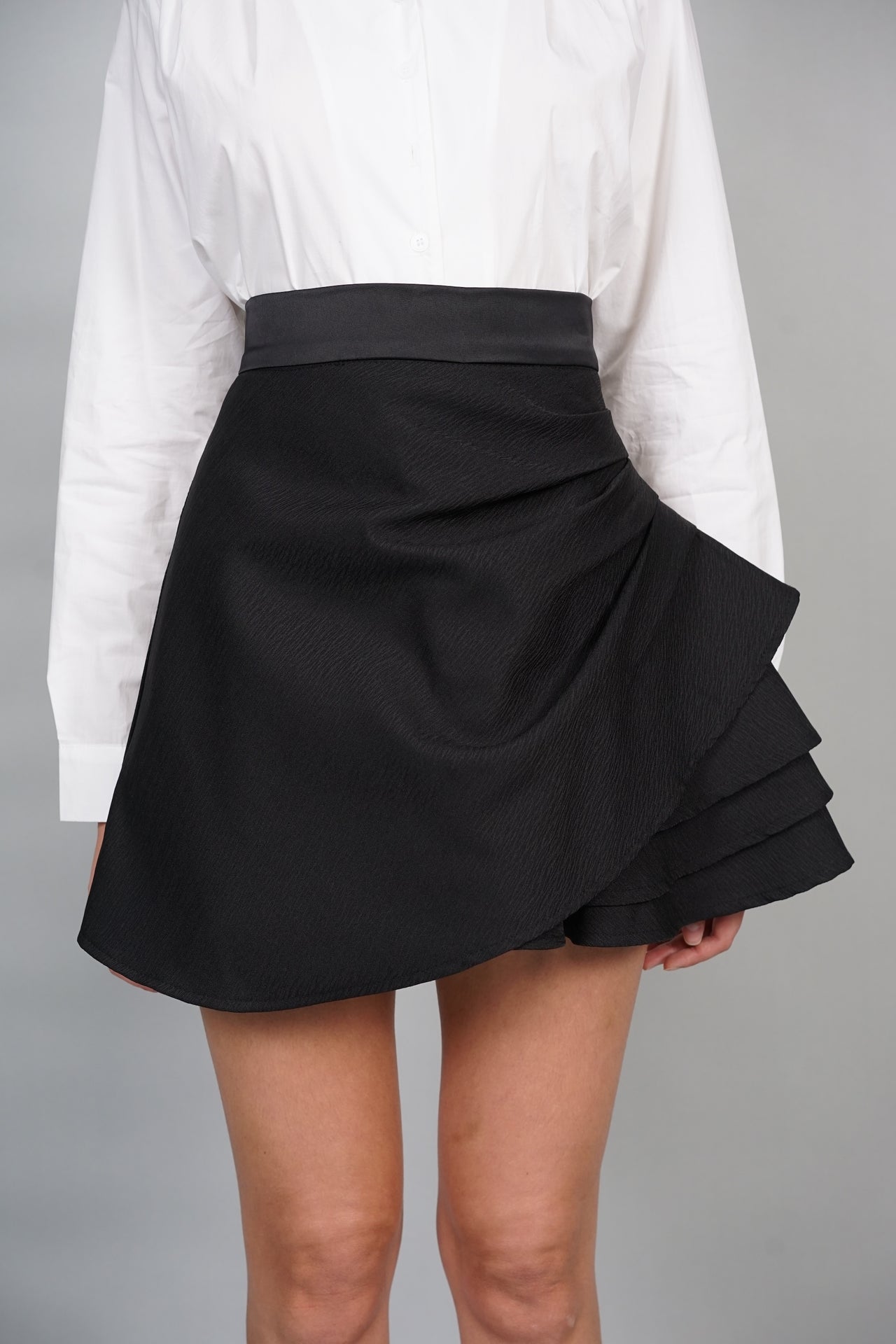 Oxlei Side Ruched Skorts in Black