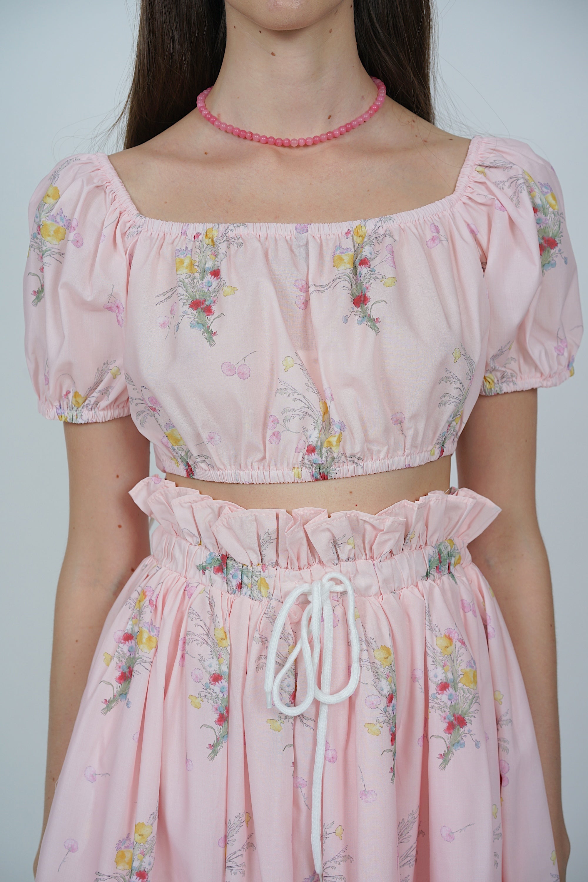 Reversible Crop Top in Pink Floral