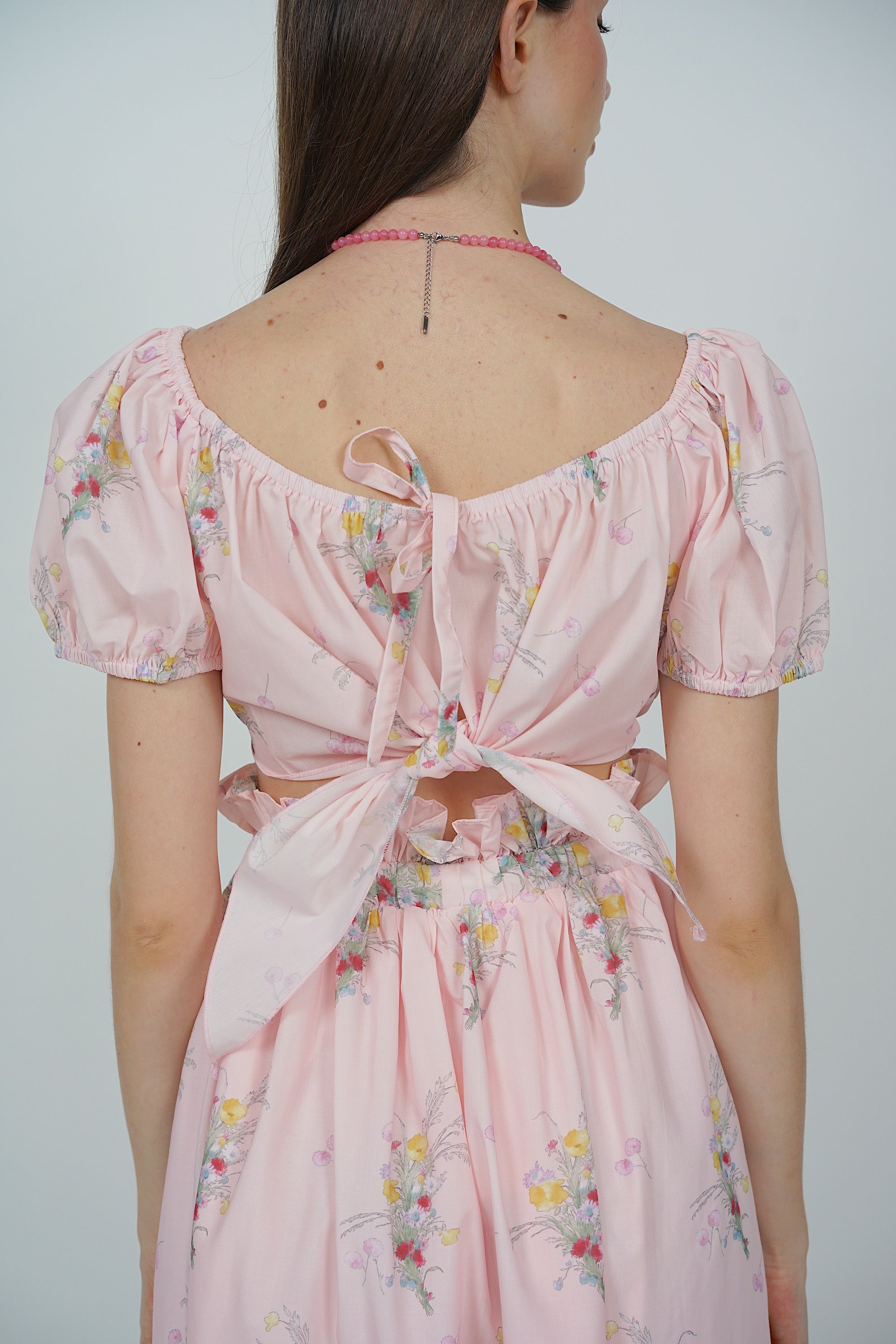 Reversible Crop Top in Pink Floral