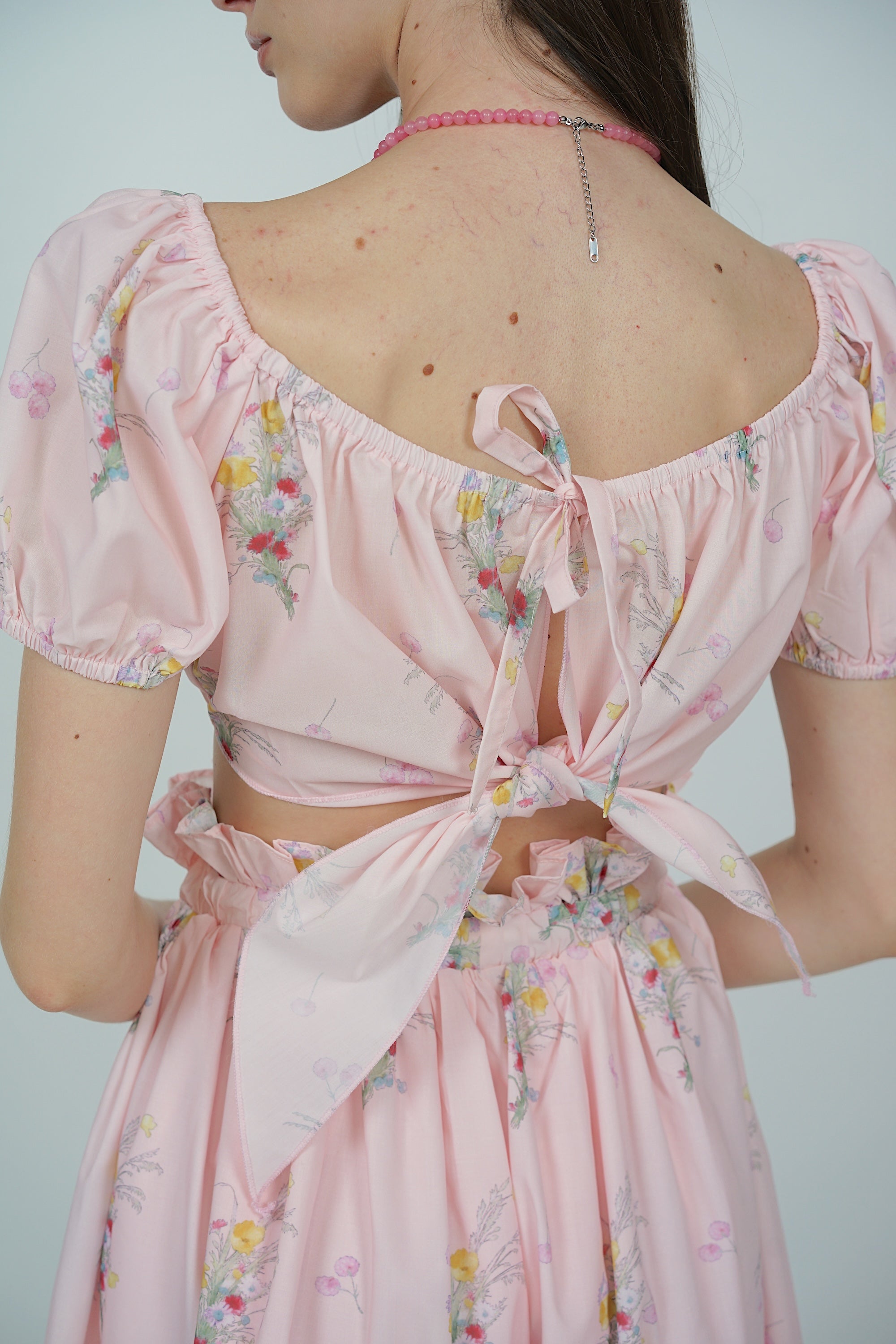 Reversible Crop Top in Pink Floral