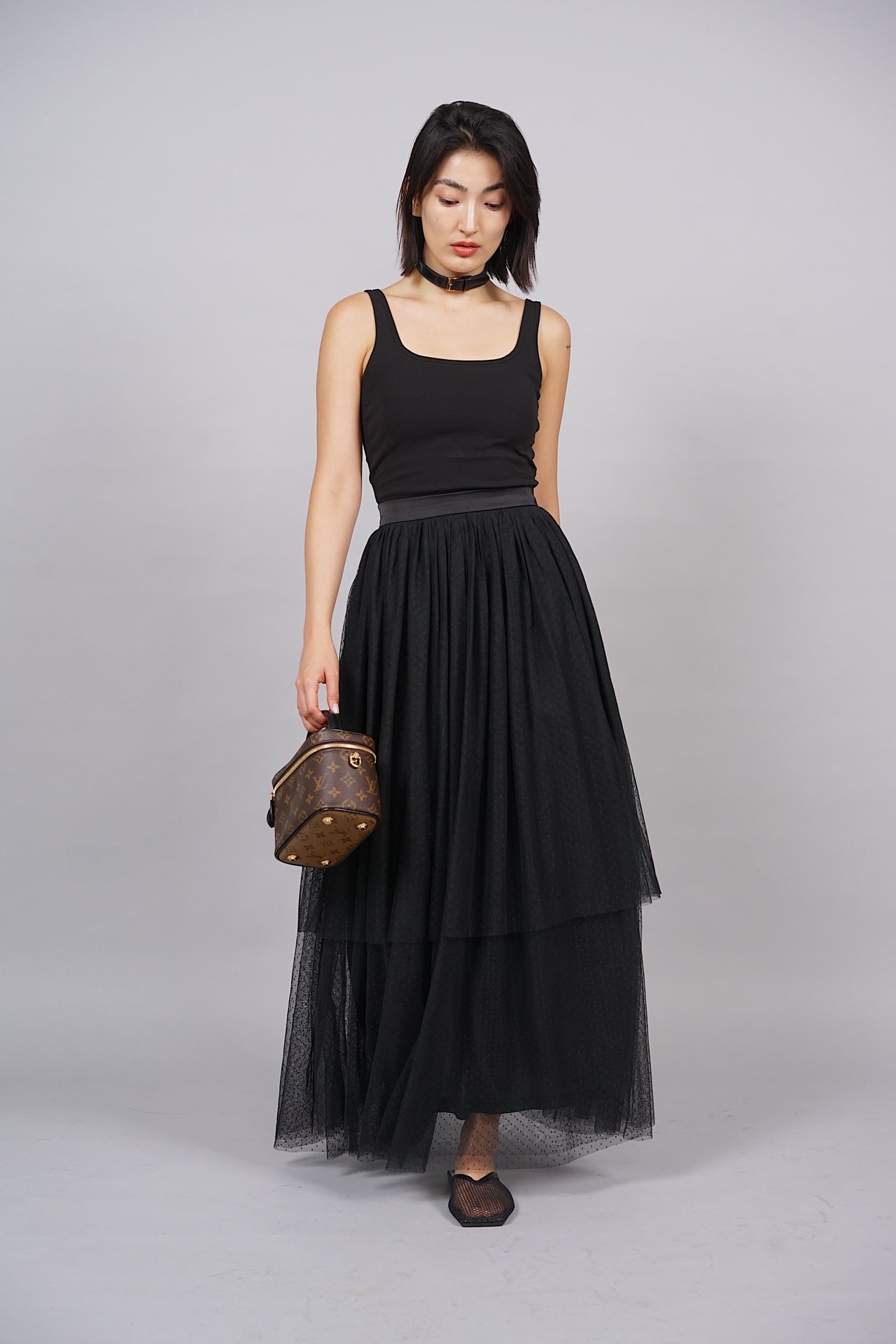 Christin Tulle Skirt in Black