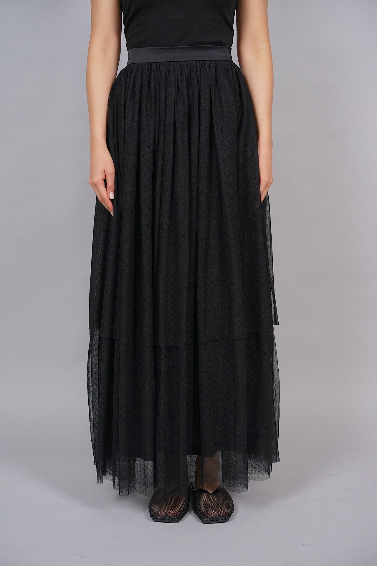 Christin Tulle Skirt in Black