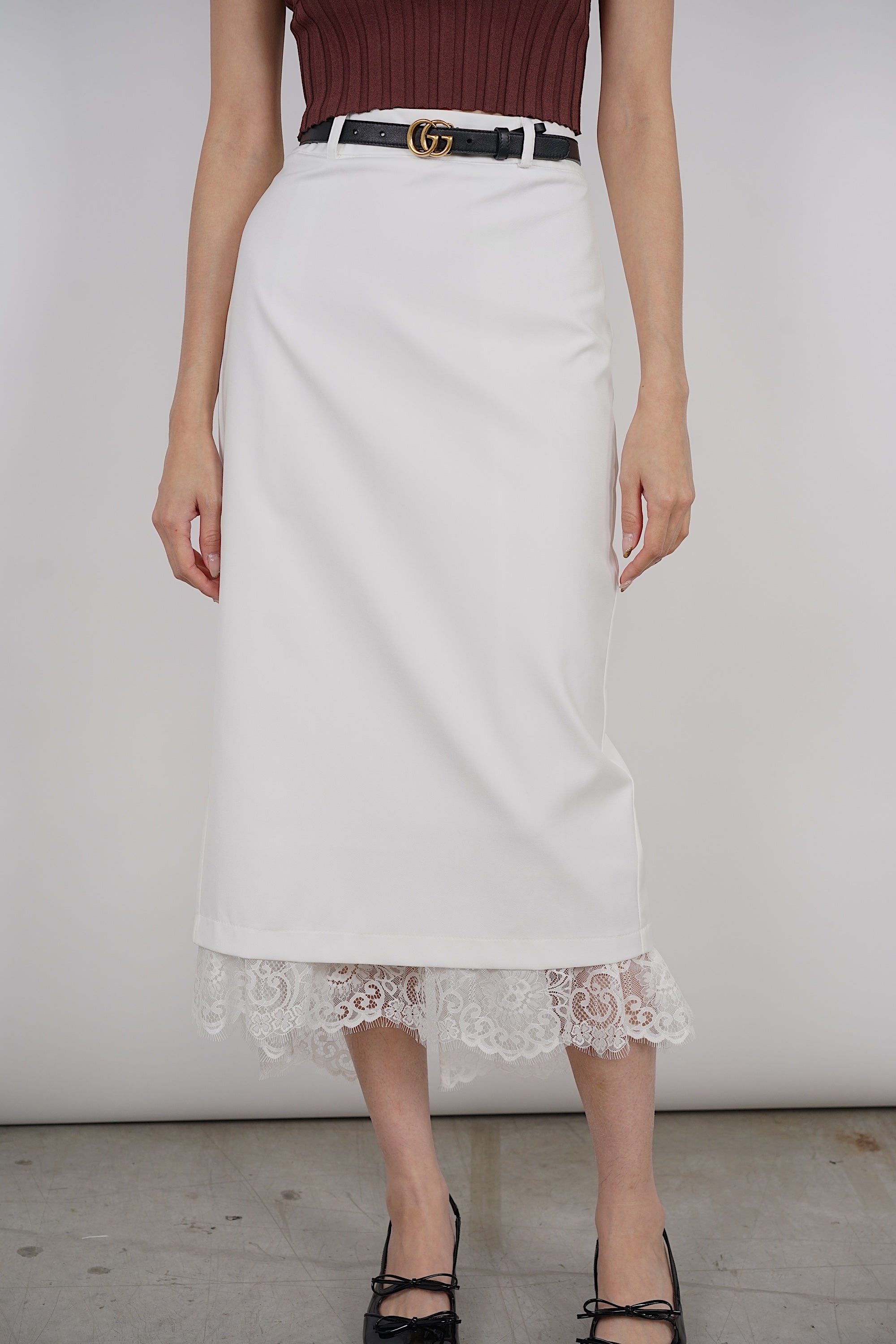 Dreamy Lace Skirt in White