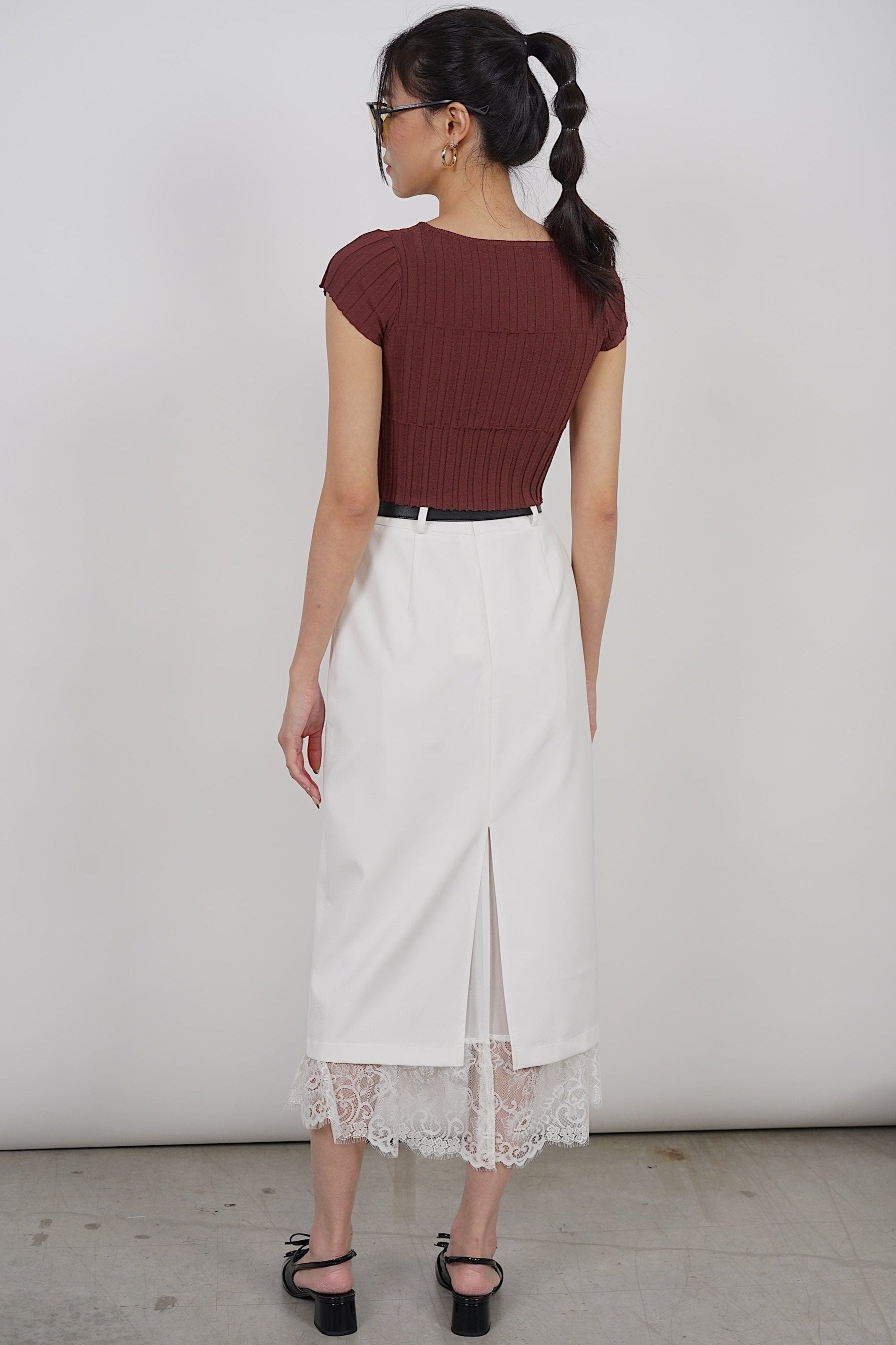 Dreamy Lace Skirt in White