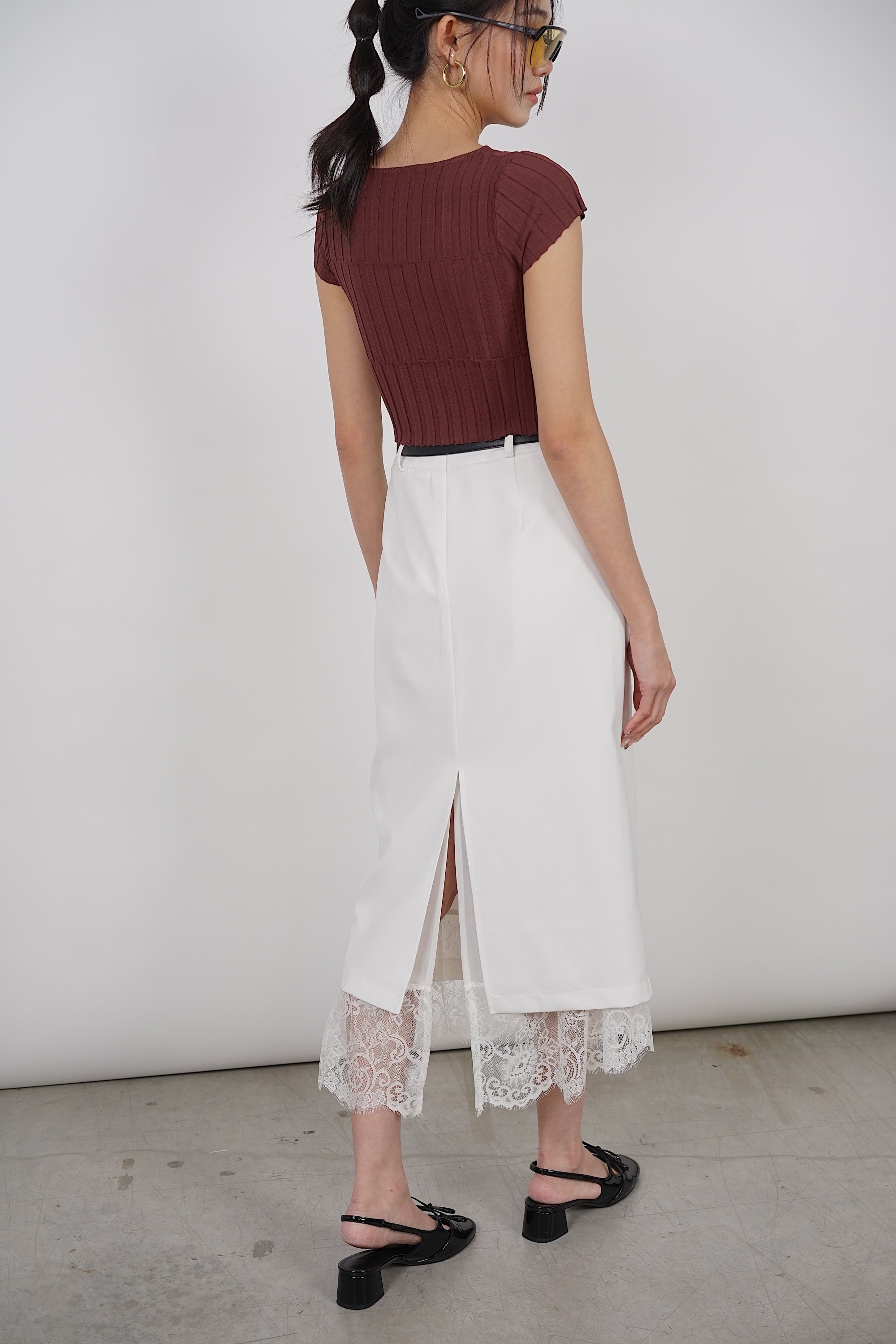 Dreamy Lace Skirt in White