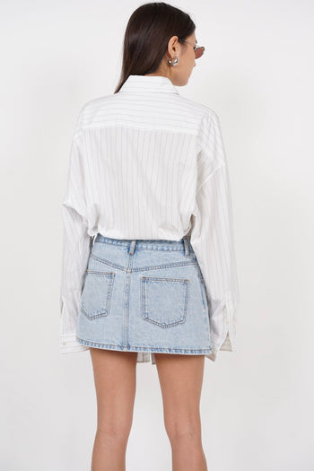 Low Waist Mini Skirt in Light Blue