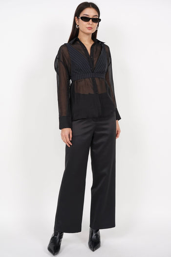 Straight Cut Pants in Black