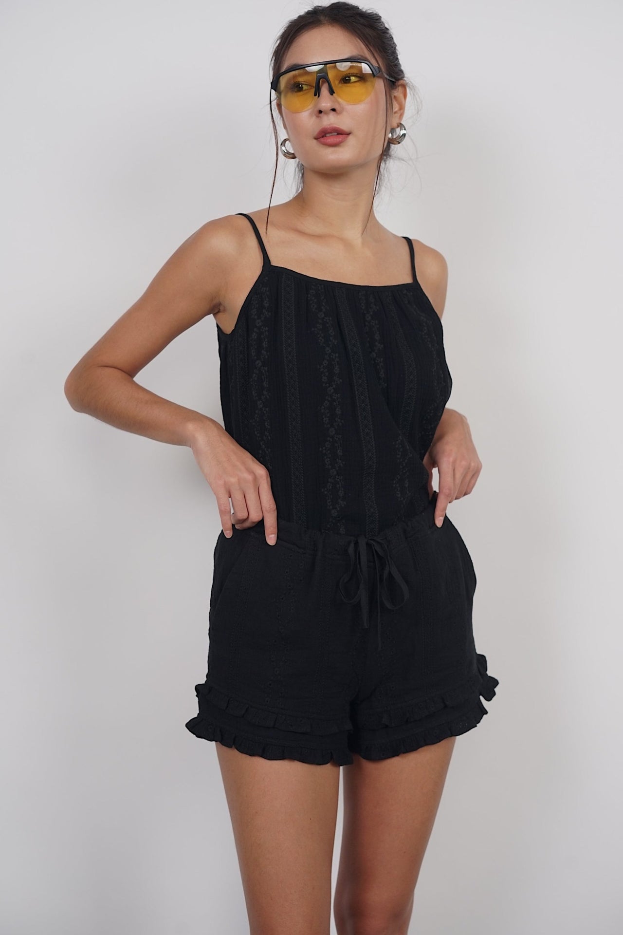 A-Line Reversible Cami Top in Black