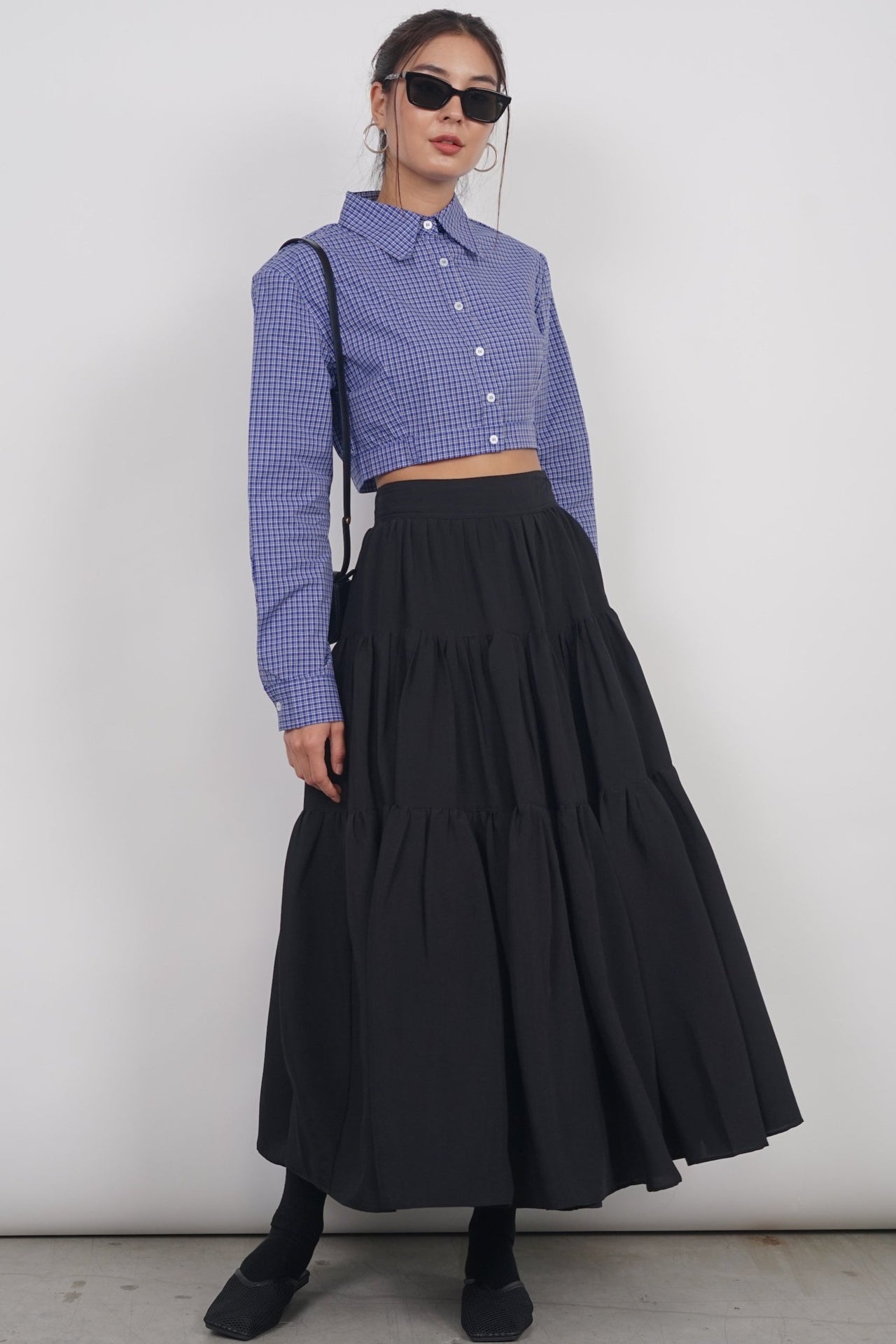 Cloud Maxi Skirt in Jet Black