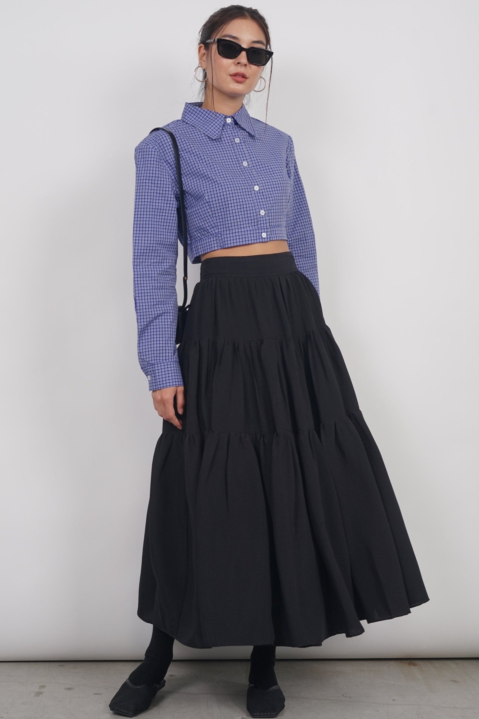 Cloud Maxi Skirt in Jet Black