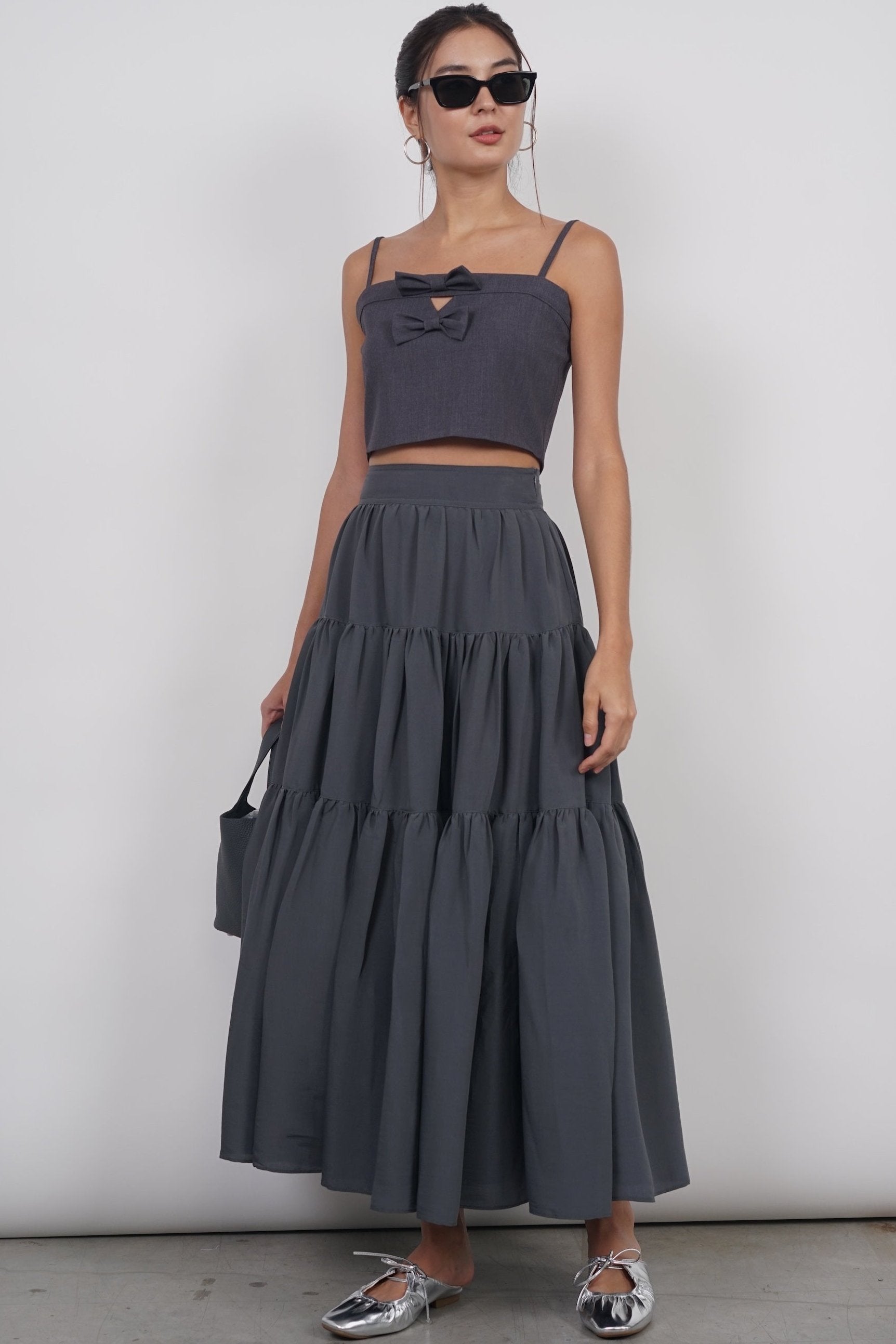 Cloud Maxi Skirt in Slate