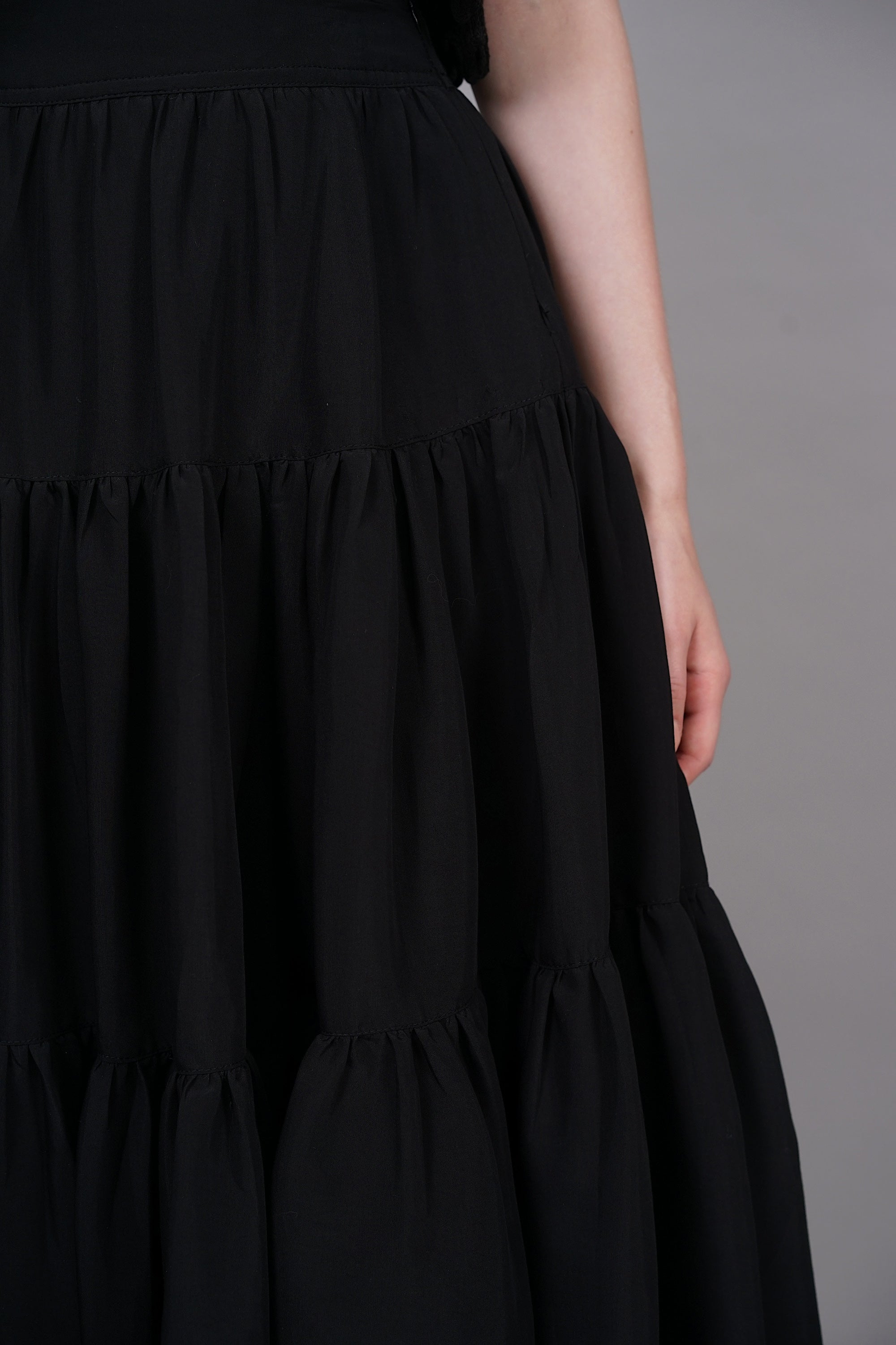 Cloud Maxi Skirt in Jet Black