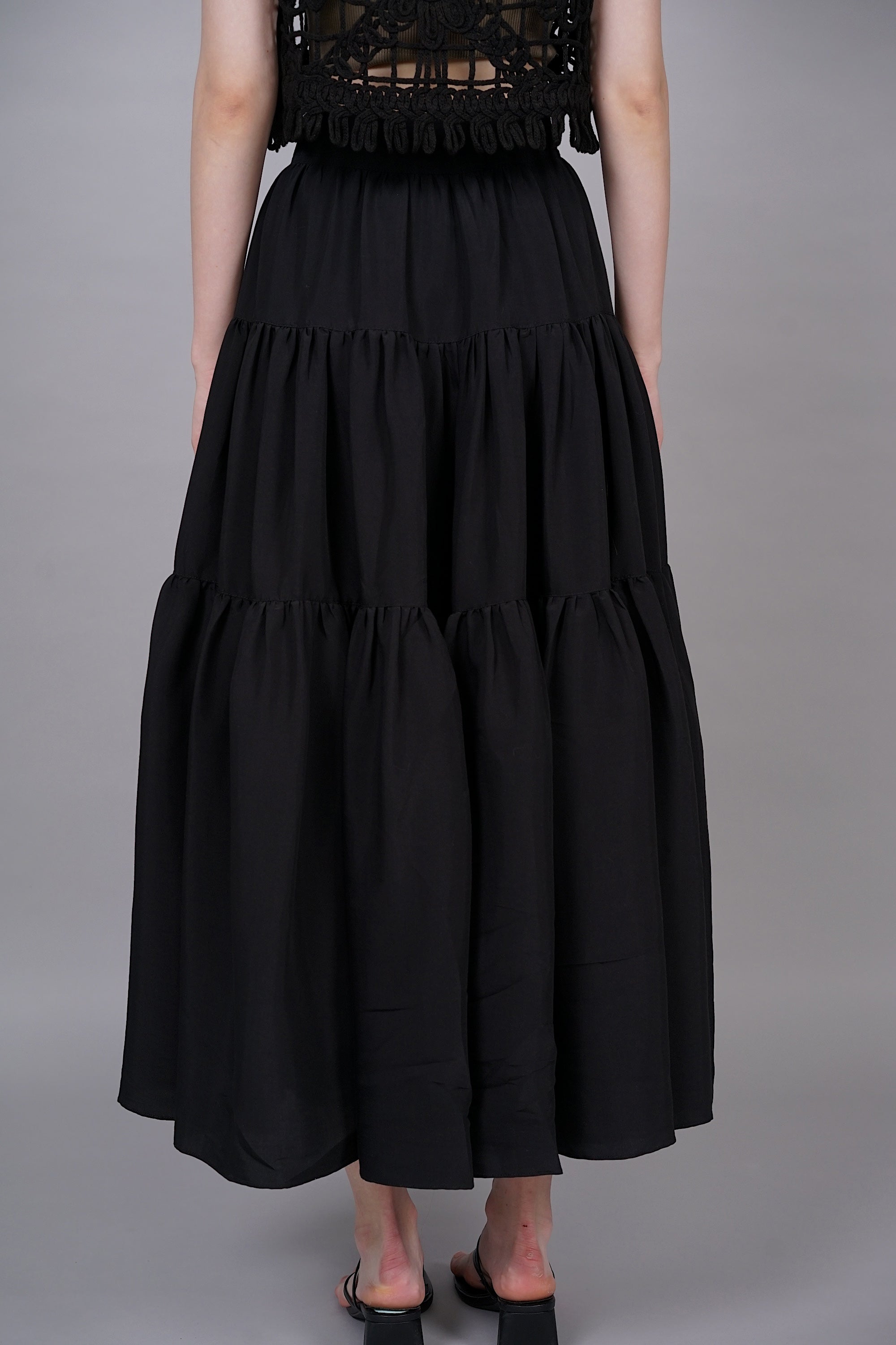 Cloud Maxi Skirt in Jet Black