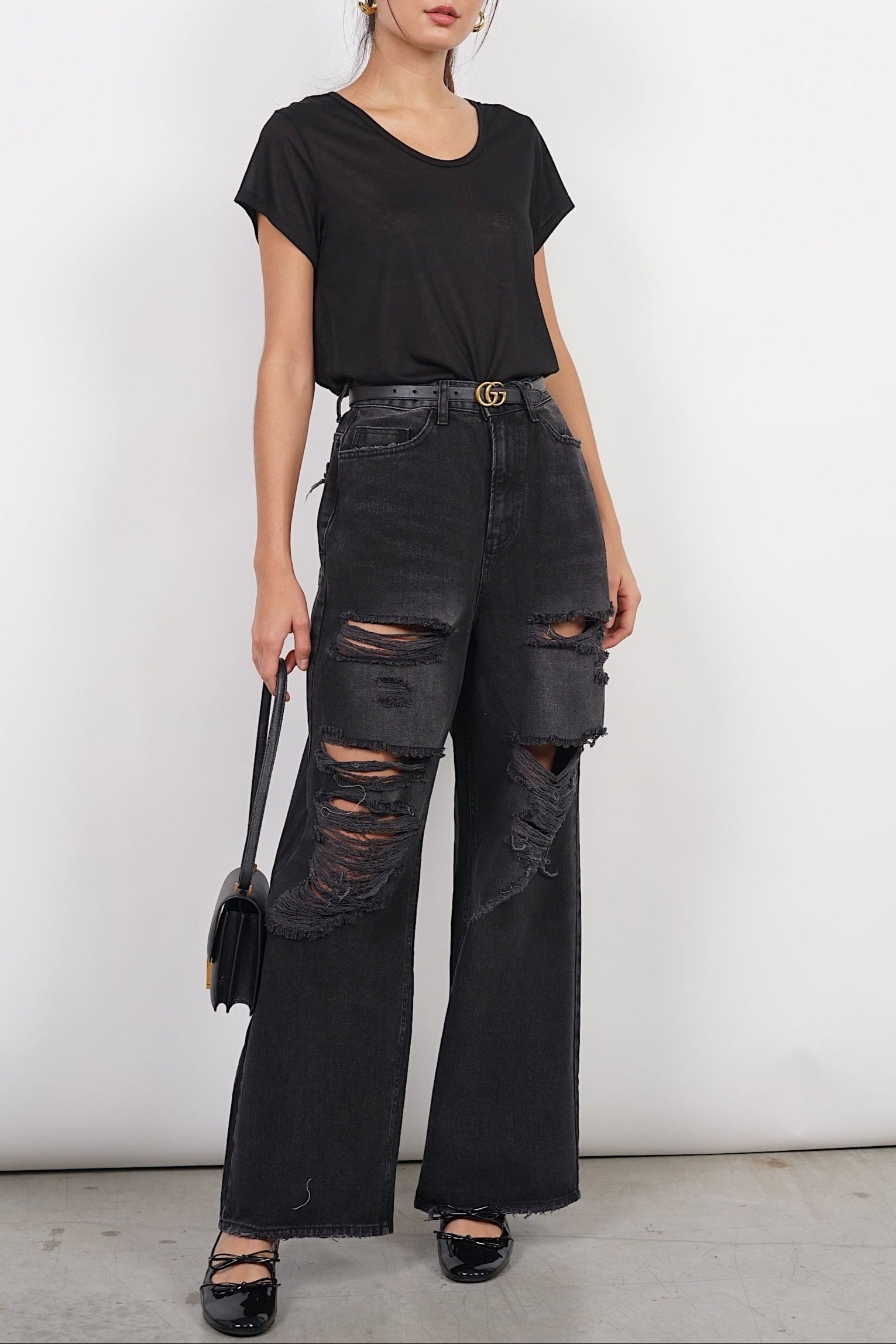 Oversized Tee in Black
