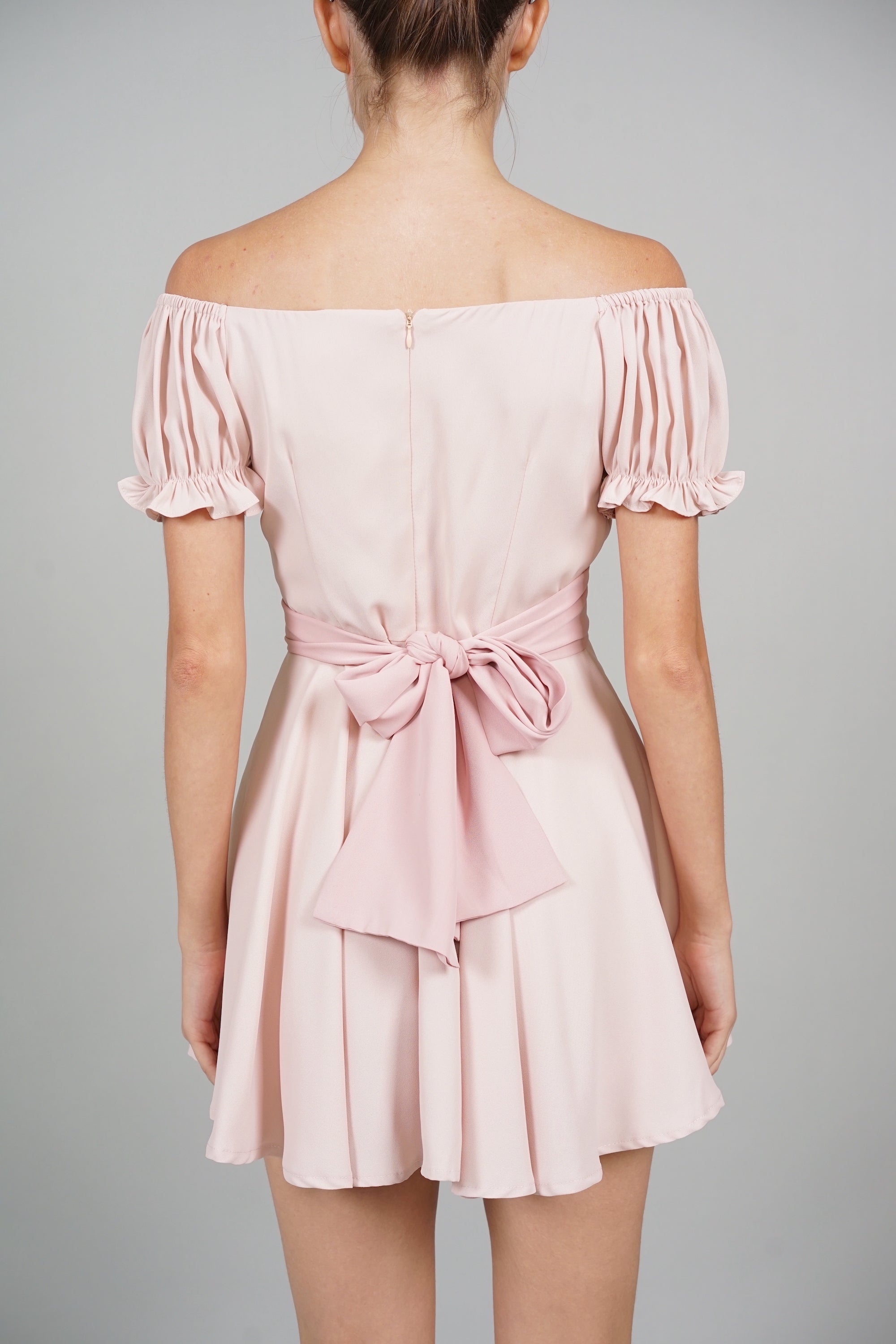 Layla Ruched Romper in Pink
