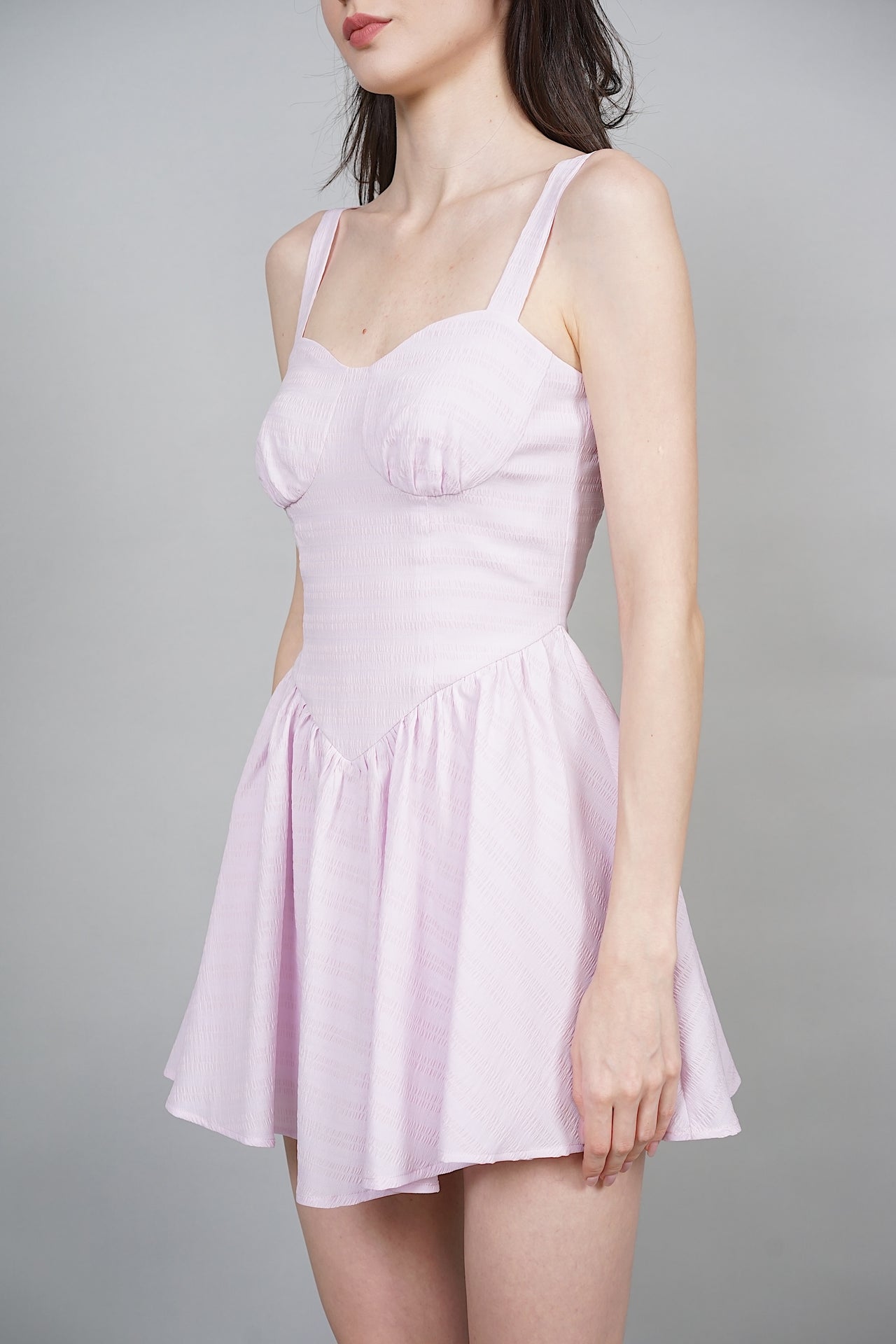 Wengie Gathered Romper in Lilac - Arriving Soon