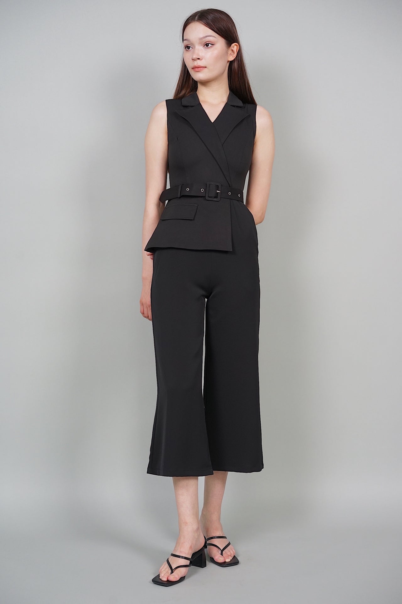 Holland Buckled Jumpsuit in Black