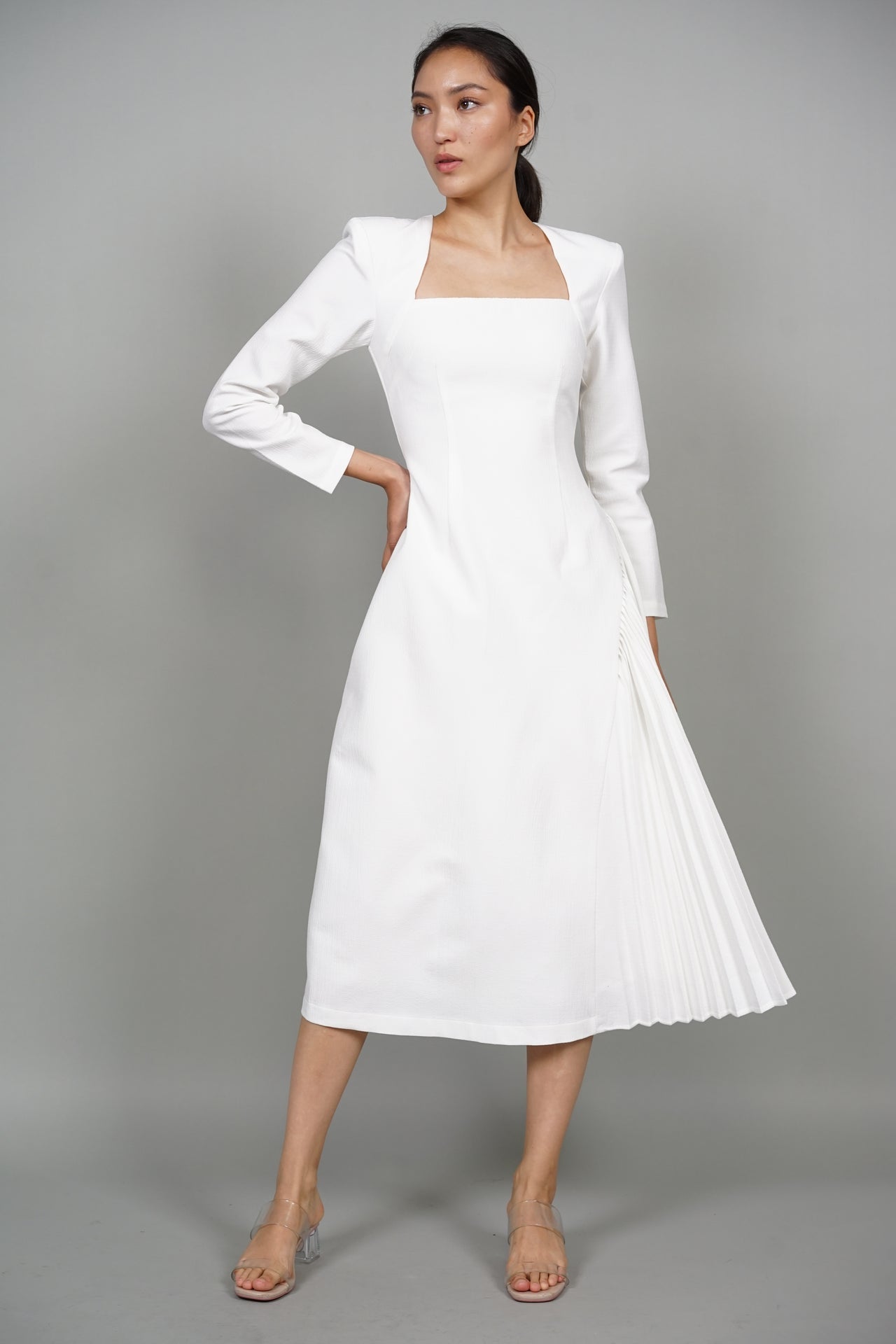 Tenzi Midi Dress in White