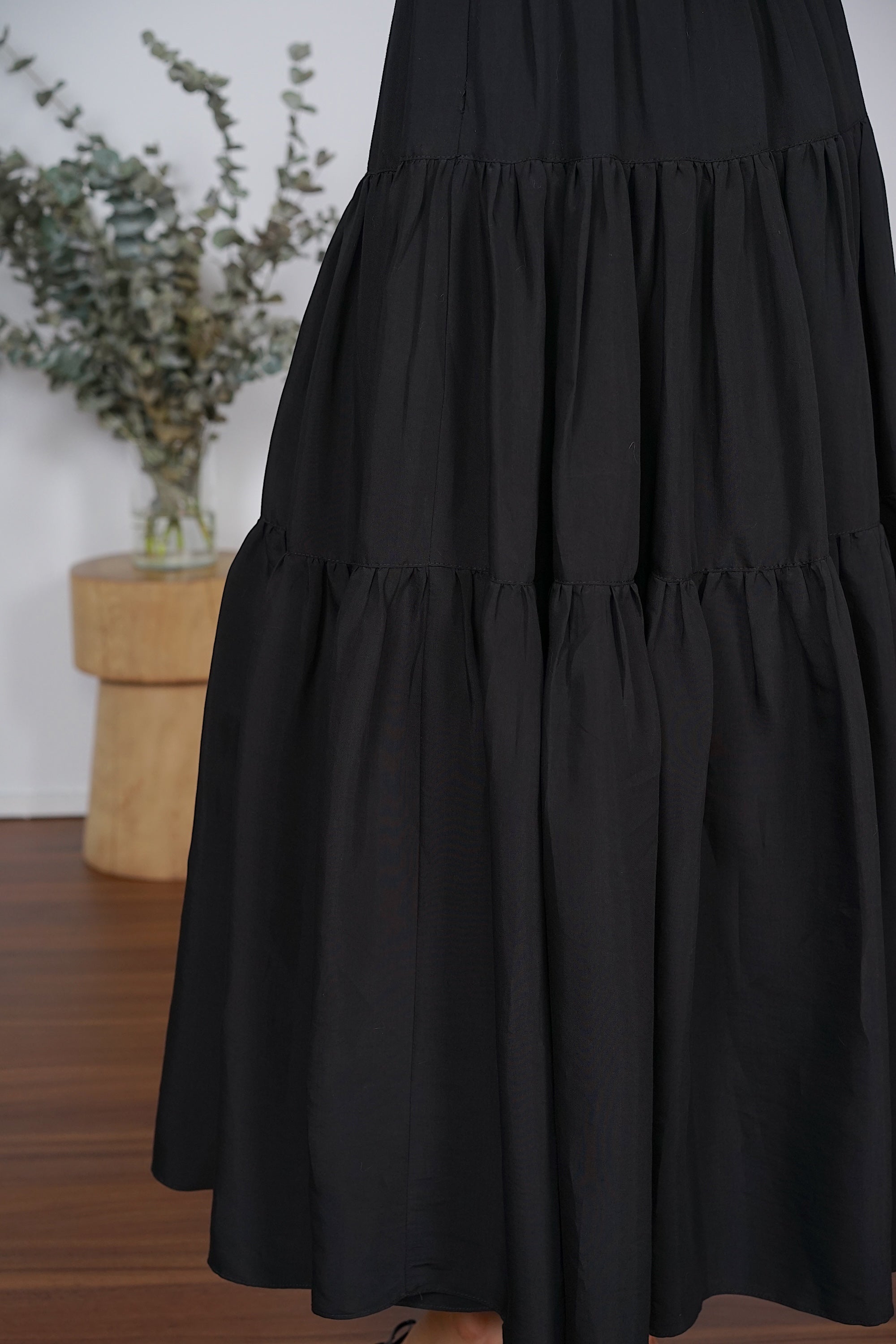 Cloud Maxi Skirt in Jet Black