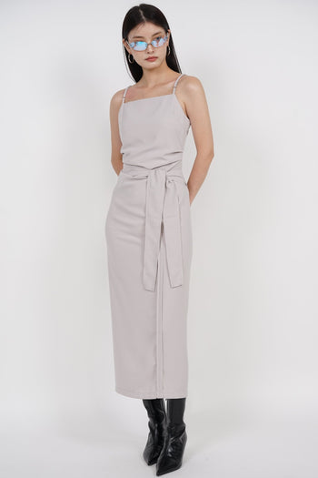 Self Tie Wrap Skirt in Gris