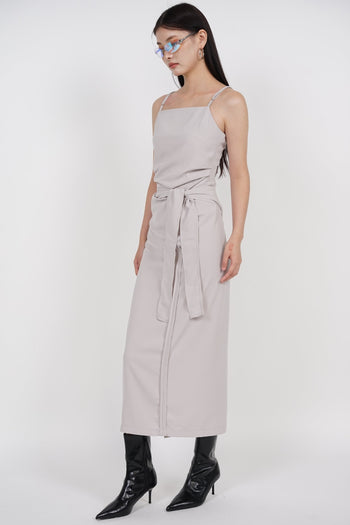 Self Tie Wrap Skirt in Gris