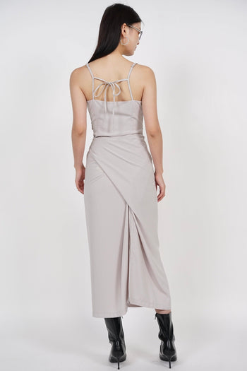 Self Tie Wrap Skirt in Gris