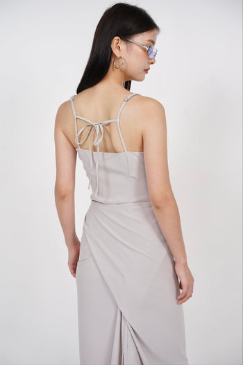 Self Tie Wrap Skirt in Gris