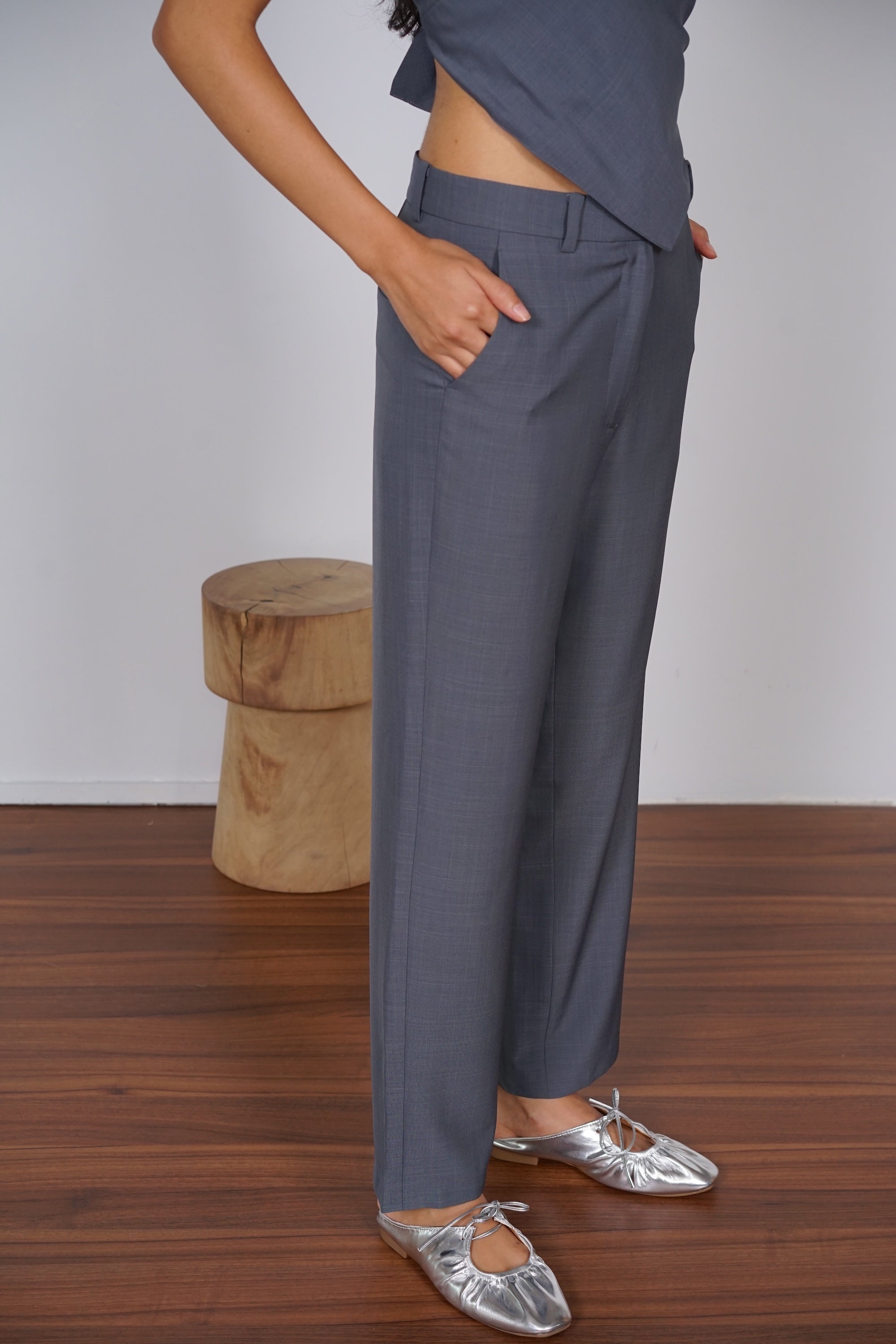 Hoshino Suit Pants in Gris