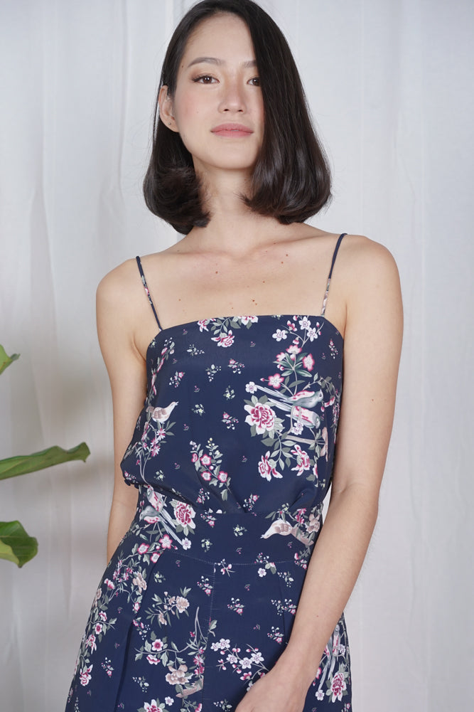 Aimer Cami Top in Navy Floral